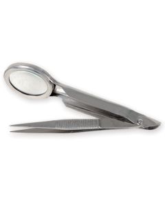 Pinza con lente d'ingrandimento 2X, dimensioni 8cm, conf. 1 pezzo