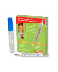 Termometro classico ovale ecologico senza mercurio-In vetro-Gima