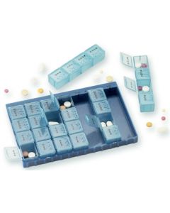 Porta pillole settimanale con 28 scomparti-17 x 12 x 2cm-Gima