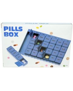 Porta pillole settimanale con 28 scomparti-17 x 12 x 2cm-Gima