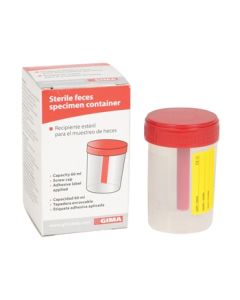 Contenitore sterile per feci-Scatola singola 60 ml Gima conf. 100 pezzi