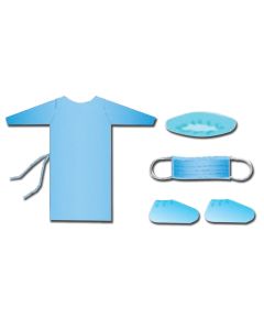 KIT VESTIZIONE VISITATORE monouso non sterile conf. 25 pezzi