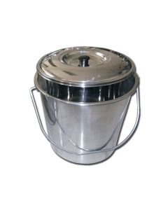 CESTINO ACCIAIO INOX PER STRUMENTI con coperchio 15 litri 