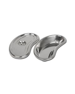 BACINELLA RENIFORME IN ACCIAIO INOX CON COPERCHIO 247x122x43 mm