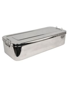 SCATOLA PORTASTRUMENTI IN ACCIAIO INOX 50x20x10cm con manici