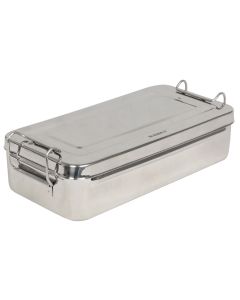 SCATOLA PORTASTRUMENTI IN ACCIAIO INOX 25x12,5x4,6 cm con manici
