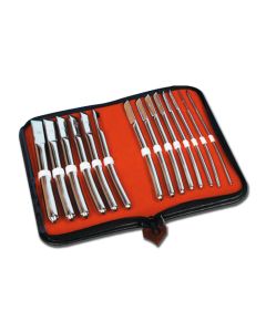 SET DILATATORI DI HEGAR per ginecologia in acciaio inox 14 pezzi 