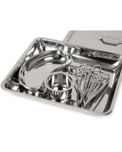 SET FERRI PER SUTURA kit composto da12 pezzi in acciaio inox