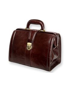 BORSA "VALIGETTA CUOIO FIORE" GIMA - borsa per medico in cuoio marrone