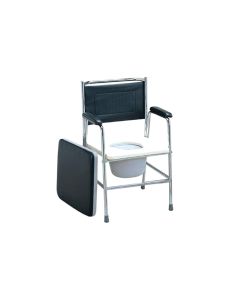 SEDIA COMODA in acciaio cromato