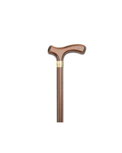 BASTONE IN LEGNO "RAFFAELLO" manico a T da donna 