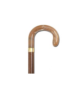 BASTONE IN LEGNO "TIZIANO" manico curvo unisex 