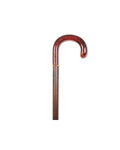 BASTONE SINTETICO con manico curvo stile ambra 