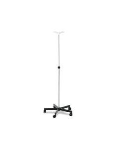 ASTA PORTAFLEBO CON 2 GANCI su piantana con rotelle