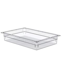 CASSETTO ISO PLASTICA TRASPARENTE 600x400x100 mm aperto