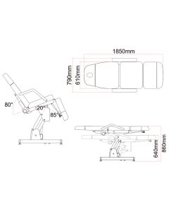 POLTRONA AMIRA elettrica 2 motori azzurra