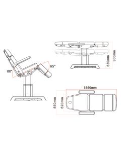 POLTRONA SABA elettrica 4 motori bianca 