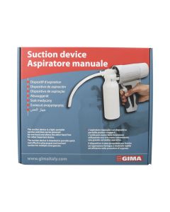 Aspiratore manuale con vaso 250 ml-2 cannule per adulti 17 cm-Gima