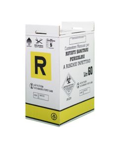 Contenitore per rifiuti sanitari speciali in cartone 60 litri 