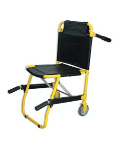 Sedia portantina pieghevole nera/gialla per trasporto pazienti Gima