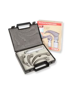 Set laringoscopio standard ricaricabile 2,5 V 4 lame (lame Mc Intosh 1-2-3-4) Gima