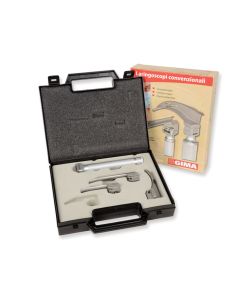 Set laringoscopio pediatrico 2,5 V con 3 lame (Miller 0‑1, McIntosh 0) Gima