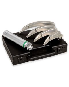Set laringoscopio F.O. pediatrico Maxlite 2,5 V xenon/alogeno GIMA (lame Miller 1-2-3-4)