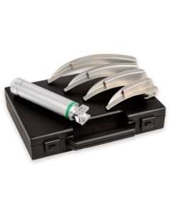 Set laringoscopio F.O. Maxlite LED 2,5 V 4 lame (lame Miller 1-2-3-4)