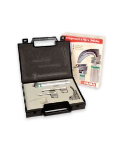 Set laringoscopio F.O. pediatrico GIMA Green 2,5 V xenon/alogeno (lame Miller 0-1, Mc Intosh 0)