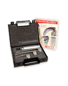 Set laringoscopio F.O. Doctor GIMA Green 2,5 V xenon/alogeno (lame Miller 1-2-3)