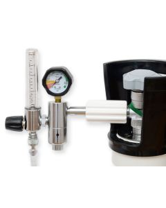 Riduttore di pressione UNI con umidificatore e valvola flusso 0-15 l/min Gima