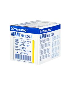Ago ipodermico terumo agani 20Gx1 1/2" - 0,9x38mm - giallo - sterile confezione 100 pezzi