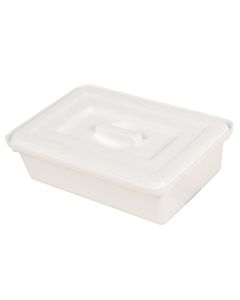 VASSOIO DA LABORATORIO CON COPERCHIO 220x150x70 mm in plastica