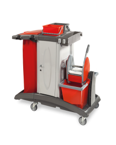 VDM MXTOP301 STANDARD carrello pulizia pavimenti con reggisacco in plastica chiuso con strizzatore per frangia