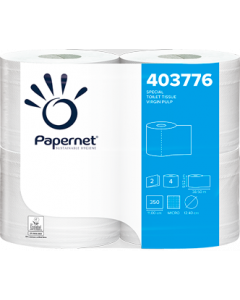 Papernet 403776 carta igienica 4 rotoli 350 strappi 2 veli