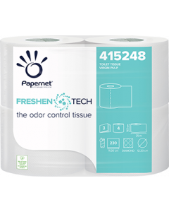 Papernet 415248 carta igienica 4 rotoli Freshen Tech 230 strappi 3 veli profumata
