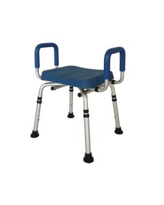 SGABELLO DA DOCCIA CON SEDUTA PU con braccioli portata 136 kg