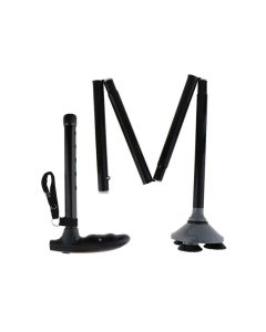 BASTONE CON VENTOSE e LUCE LED - nero