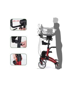 DEAMBULATORE IN PIEDI COMPLETAMENTE REGOLABILE - in alluminio colore rosso 