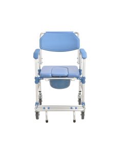 SEDIA A ROTELLE COMODA BLU - sedia da bagno con rotelle 