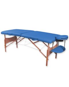 LETTINO DA MASSAGGIO IN LEGNO a 2 SEZIONI blu