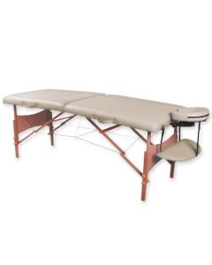 LETTINO DA MASSAGGIO IN LEGNO a 2 SEZIONI crema