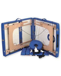 LETTINO DA MASSAGGIO IN LEGNO a 3 SEZIONI blu