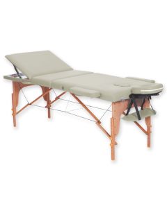 LETTINO DA MASSAGGIO IN LEGNO a 3 SEZIONI crema