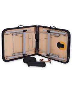 LETTINO DA MASSAGGIO IN ALLUMINIO a 2 SEZIONI nero