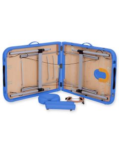 LETTINO DA MASSAGGIO IN ALLUMINIO a 2 SEZIONI blu