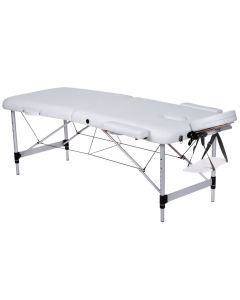 LETTINO DA MASSAGGIO IN ALLUMINIO a 2 SEZIONI bianco