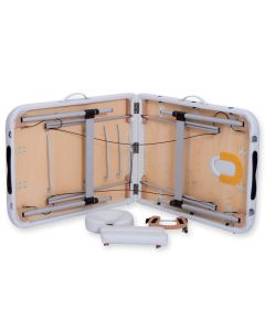 LETTINO DA MASSAGGIO IN ALLUMINIO a 2 SEZIONI bianco