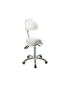 SGABELLO ERGO con schienale bianco 