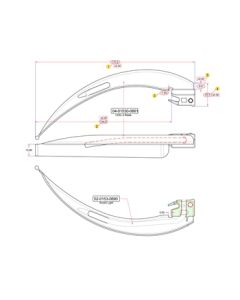 Lama laringoscopio monouso F.O. Mc-Intosh N° 5 adulti extra large